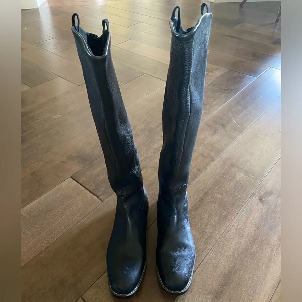 Franco Sarto The Meyer Wide Calf Knee-High Riding Boots Black 9
